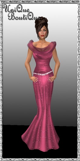 *UniQue*  Hope Mesh Gown in PINK