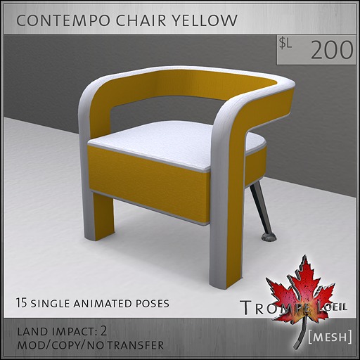 Trompe Loeil - Contempo Chair Yellow [mesh]