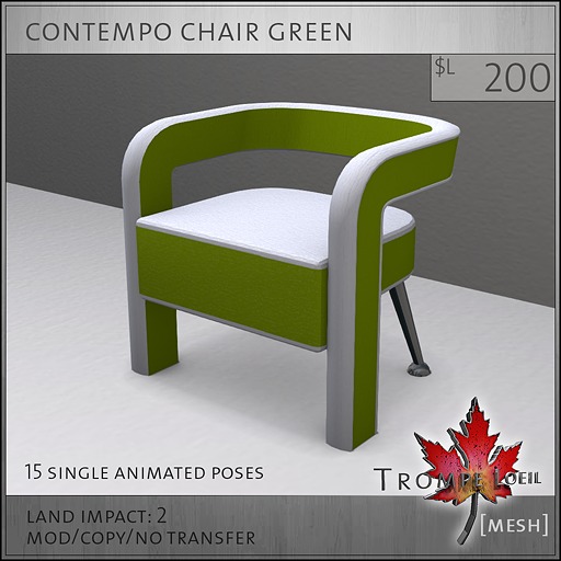 Trompe Loeil - Contempo Chair Green [mesh]