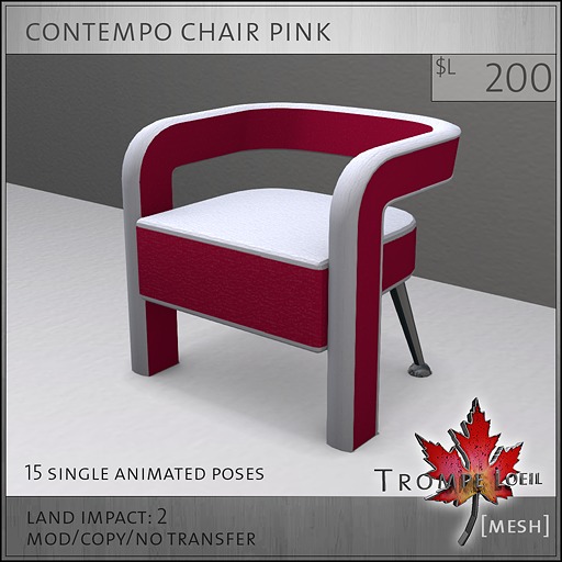 Trompe Loeil - Contempo Chair Pink [mesh]