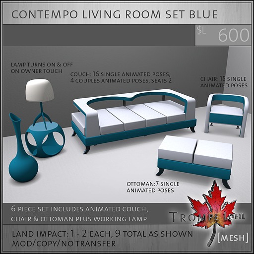 Trompe Loeil - Contempo Living Room Set Yellow [mesh]