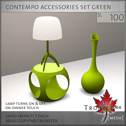Trompe Loeil - Contempo Accessories Set Green [mesh]