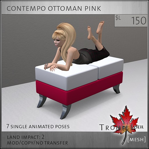 Trompe Loeil - Contempo Ottoman Green [mesh]
