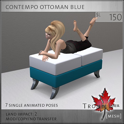 Trompe Loeil - Contempo Ottoman Green [mesh]