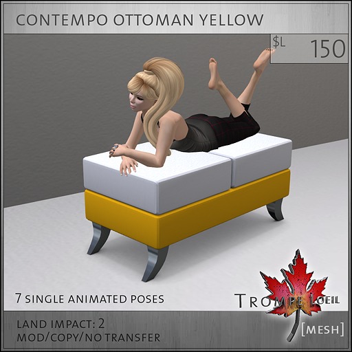 Trompe Loeil - Contempo Ottoman Green [mesh]