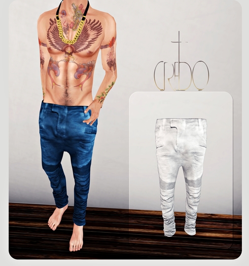 CREDO - 'Biker Jeans' White