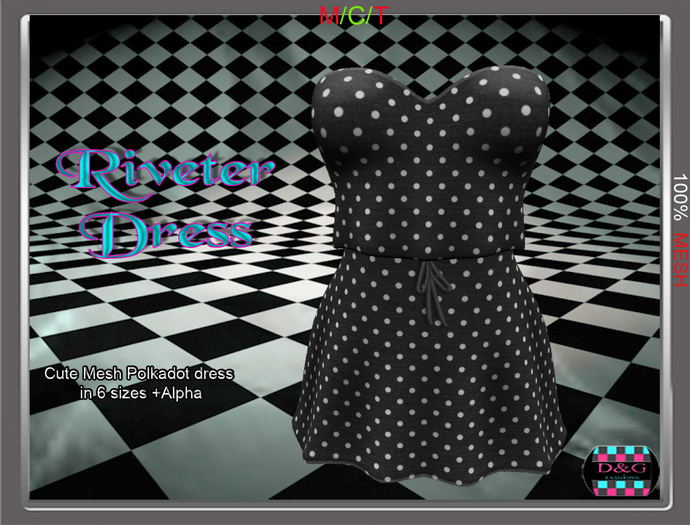 D&G Riveter Dress Black MESH