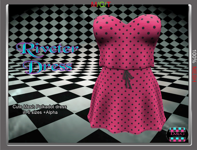 D&G Riveter Dress Pink MESH