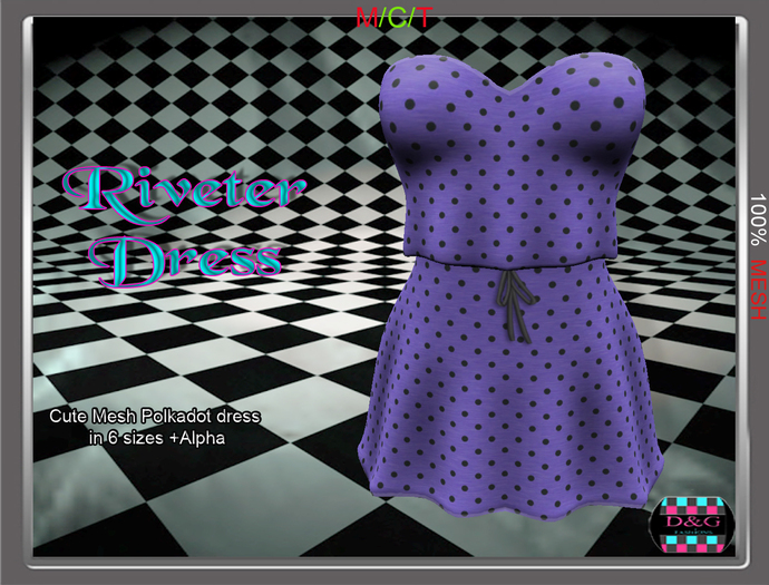 D&G Riveter Dress Purple MESH