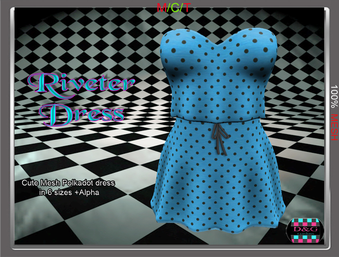 D&G Riveter Dress Blue MESH