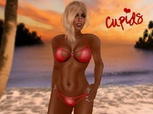 Rings Bikini Red Hearts 