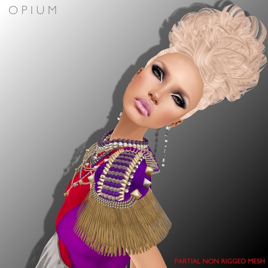 Vanity Hair:Opium-Dark Reds(PART.MESH)