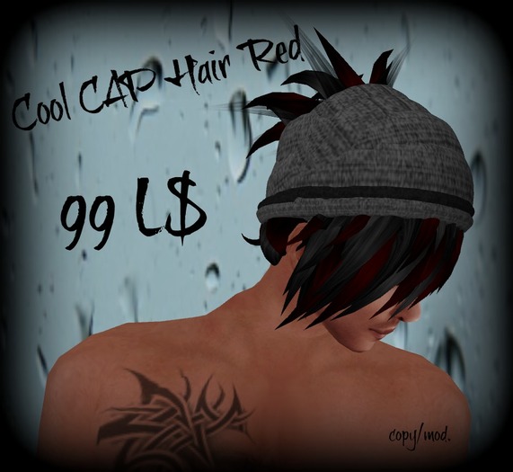 Cool CAP Hair Red for men