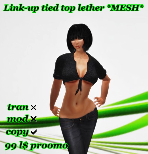 link up TiedTop leather mesh