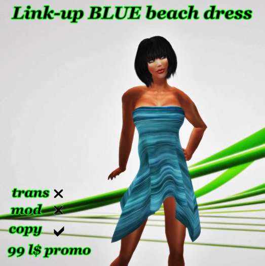 Link-up MESH BEACH DRES blue