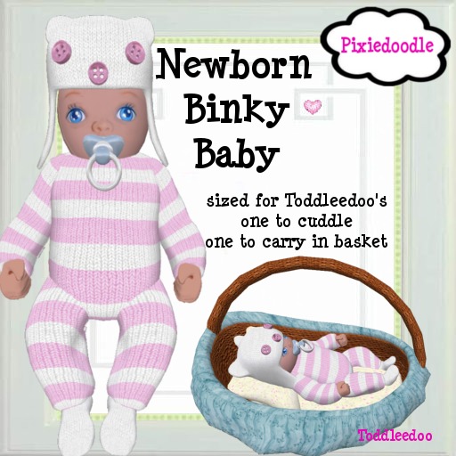 Pixiedoodle~Newborn Binky Baby