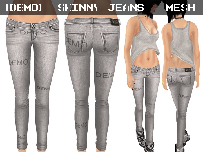 DEMO Skinny Jeans White - Mesh