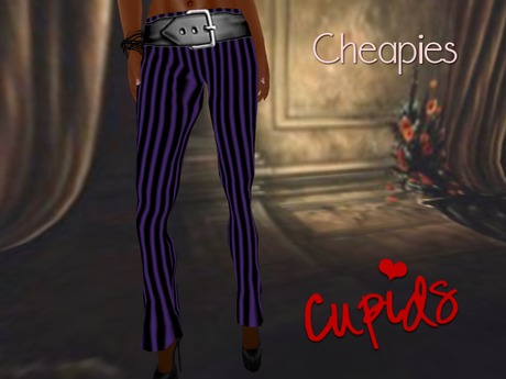Marketplace - Striped Dress Pants purple
