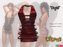 *Citrus* Vegas Buckled Dress- Berry