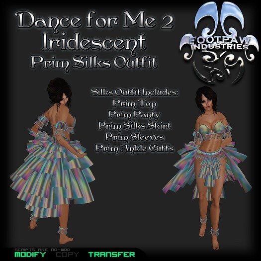 [FPI] Dance for Me 2 Iridescent - Complete Outfit with Top, skirt, Panty, Sleeves & ankle bands