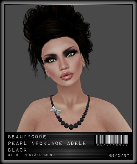 .::BeautyCode::. Pearl Necklace Adele Black