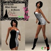 Dark side 2Dark Strapless Mini Dress Light Grey