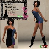 Dark side 2Dark Strapless Mini Dress Carregrisbleu