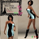 Dark side 4Dark Strapless Mini Dress Ligh Bleu