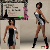 Dark side 4Dark Strapless Mini Dress Light Grey
