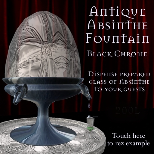 Absinthe Fountain - Black Chrome