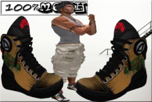 Tween Designs !!!......Male  Mesh  Hightop brown graffiti sneakers