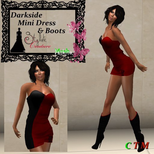 Dark side InclinDark Strapless Mini Dress Red