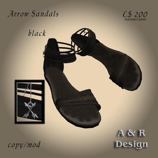 Arrow Sandals black