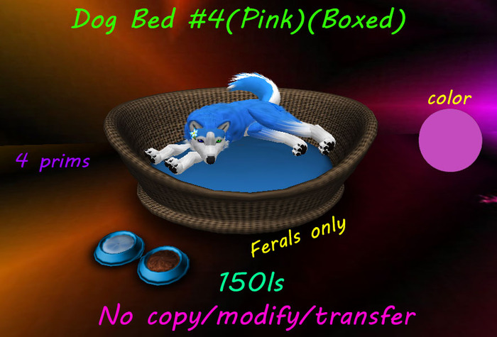 Dog Bed #4(Pink)(Boxed)
