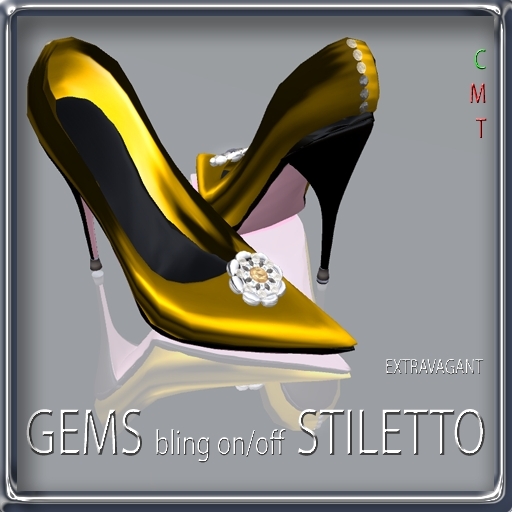 EXTRAVAGANT sculpted stiletto gold gems