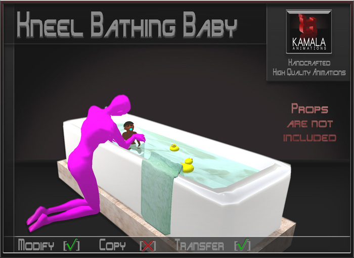 Kids Prim Baby  *Kneel Bathing Baby* Transferable Poseball