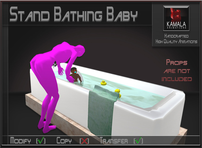 Kids Prim Baby  *Stand Bathing Baby* Transferable Poseball