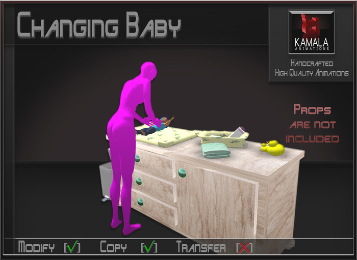 Kids Prim Baby  *Changing Baby* Copyable Poseball