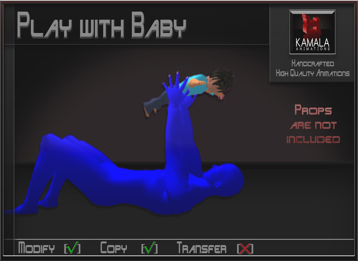 Kids Prim Baby  *Playing with Baby* Copyable Poseball