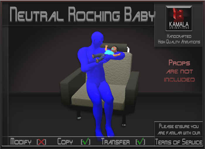 Kids Prim Baby *Neutral Rocking Baby* Animations for Builders
