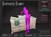 Kids Prim Baby *Bathing Baby* Animations for Builders