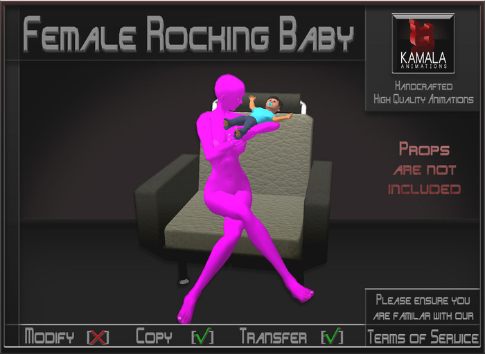 Kids Prim Baby *Female Rocking Baby* Animations for Builders