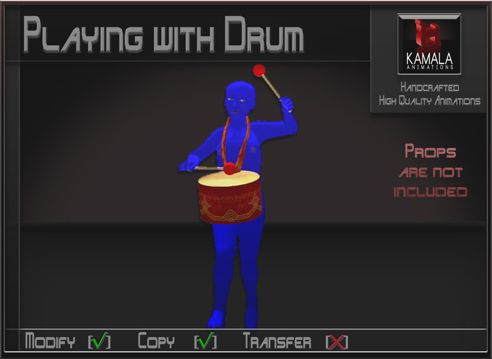 Kids Child SL  *Playing with Drum* Copyable Poseball