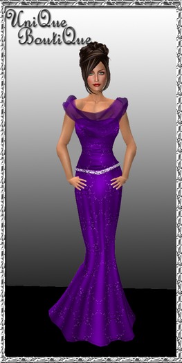 *UniQue* Hope Mesh Gown in Purple