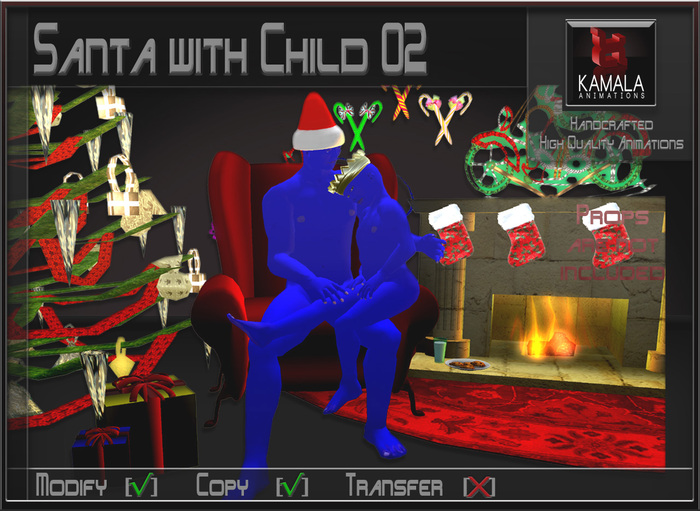 Kids Child SL  *Santa with Child 02* Copyable Poseballs