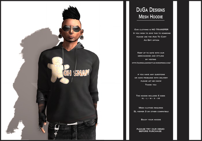 DuGa Designs Mesh Hoodie Harlem Shake 1