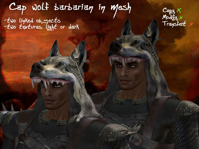 Cap wolf barbarian