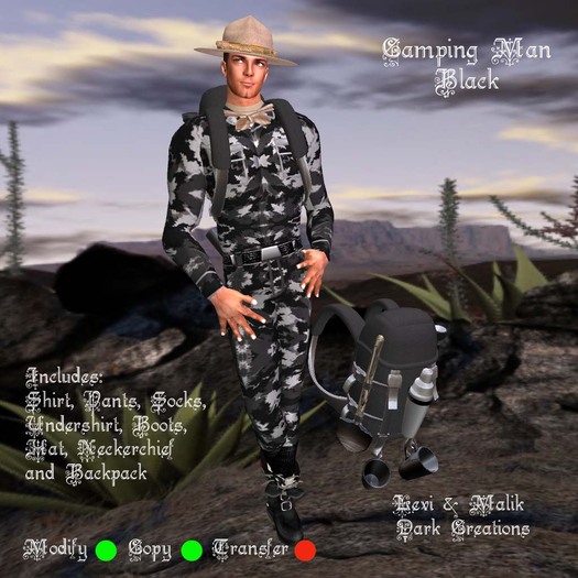 Camping Man Black