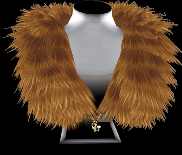 ((Crystal Line))Fur Stole(Beige)-wear