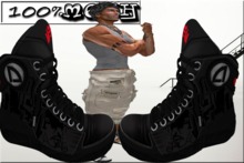 Tween Designs !!!.........Male  Mesh  Hightop Black graffiti sneakers